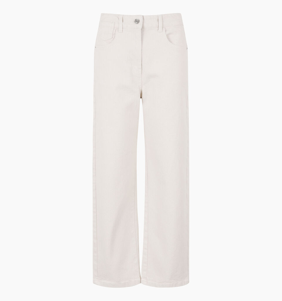 Cream-colored straight jeans - sisley k jeans regular - Creamy White | Sisley K image number 1